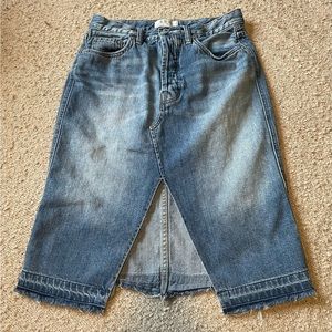 We The Free - Mid length denim skirt. Size 28
